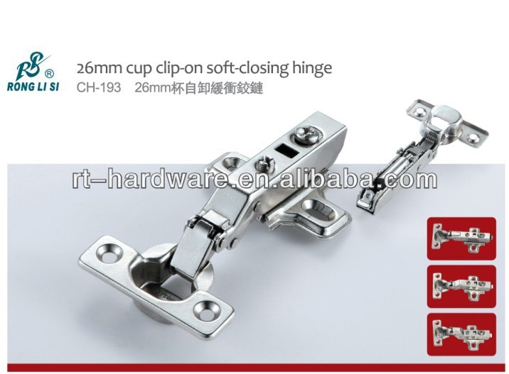 clip-on  soft-closing hinge 26mm cup clip-on soft-closing hinge 