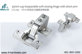  short arm soft-closing hinge 35mm cup inseparable  hinge with short arm 